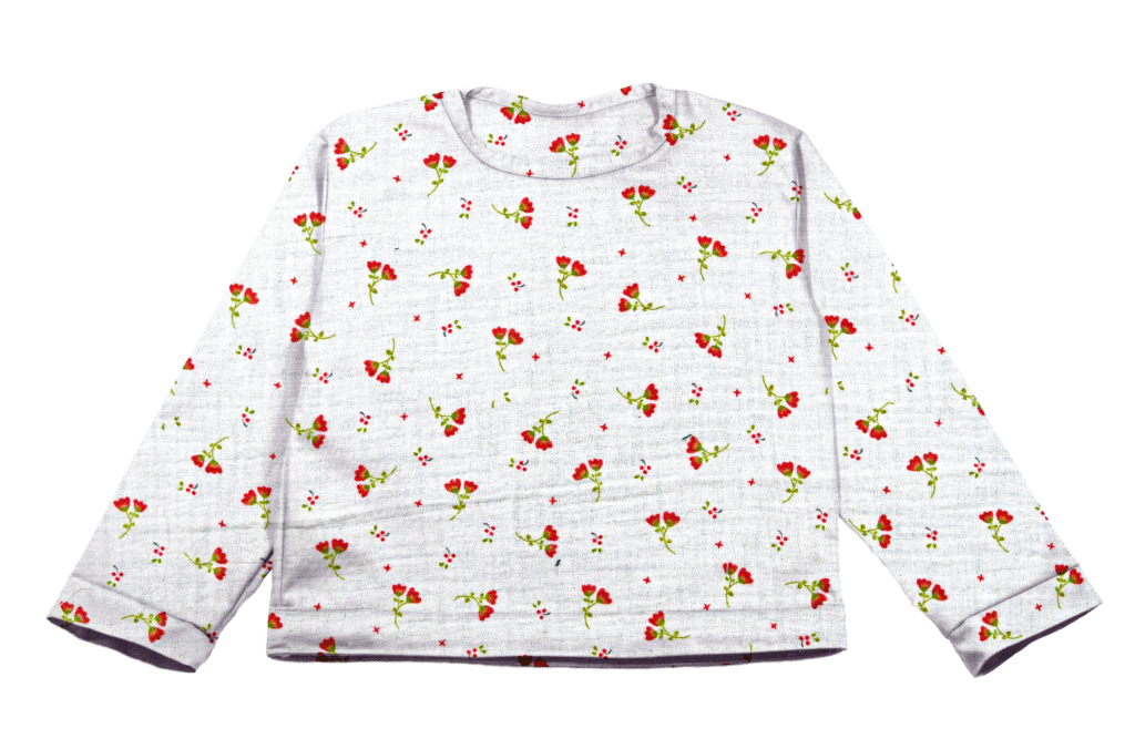 Camisola de manga comprida - Cravos